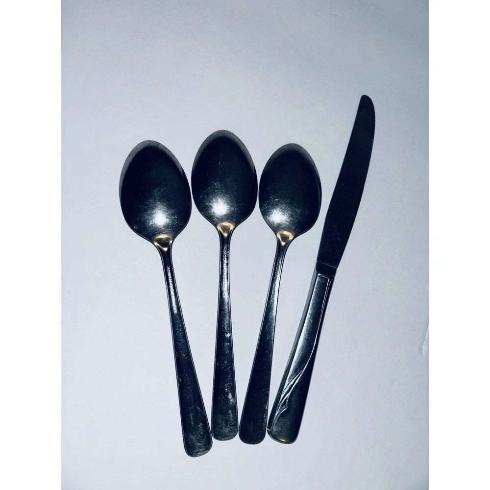 STAINLESS BY‎ ONEIDA LTD OCEANIC 3 Spoons 1 Butter Knife Flatware Lot